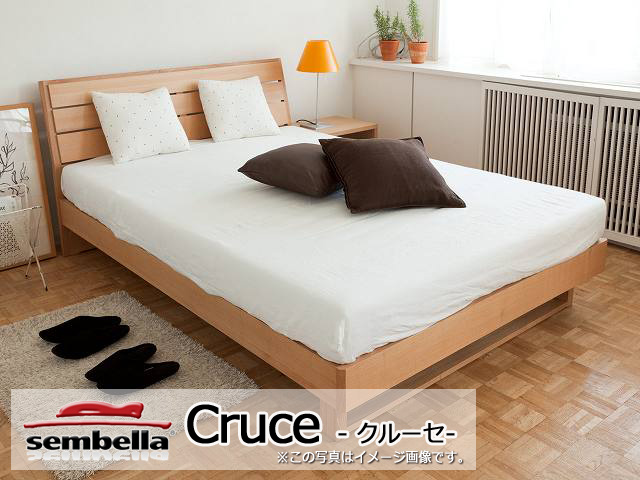 木製ベッドフレーム(マットレス別売) Cruceクルーセ ダブルサイズ -床板すのこタイプ-